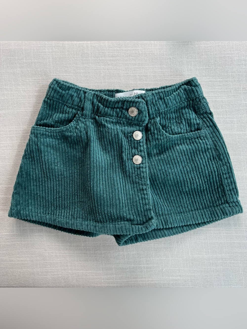 Zara Girls Green Corduroy Skort Size 2-3